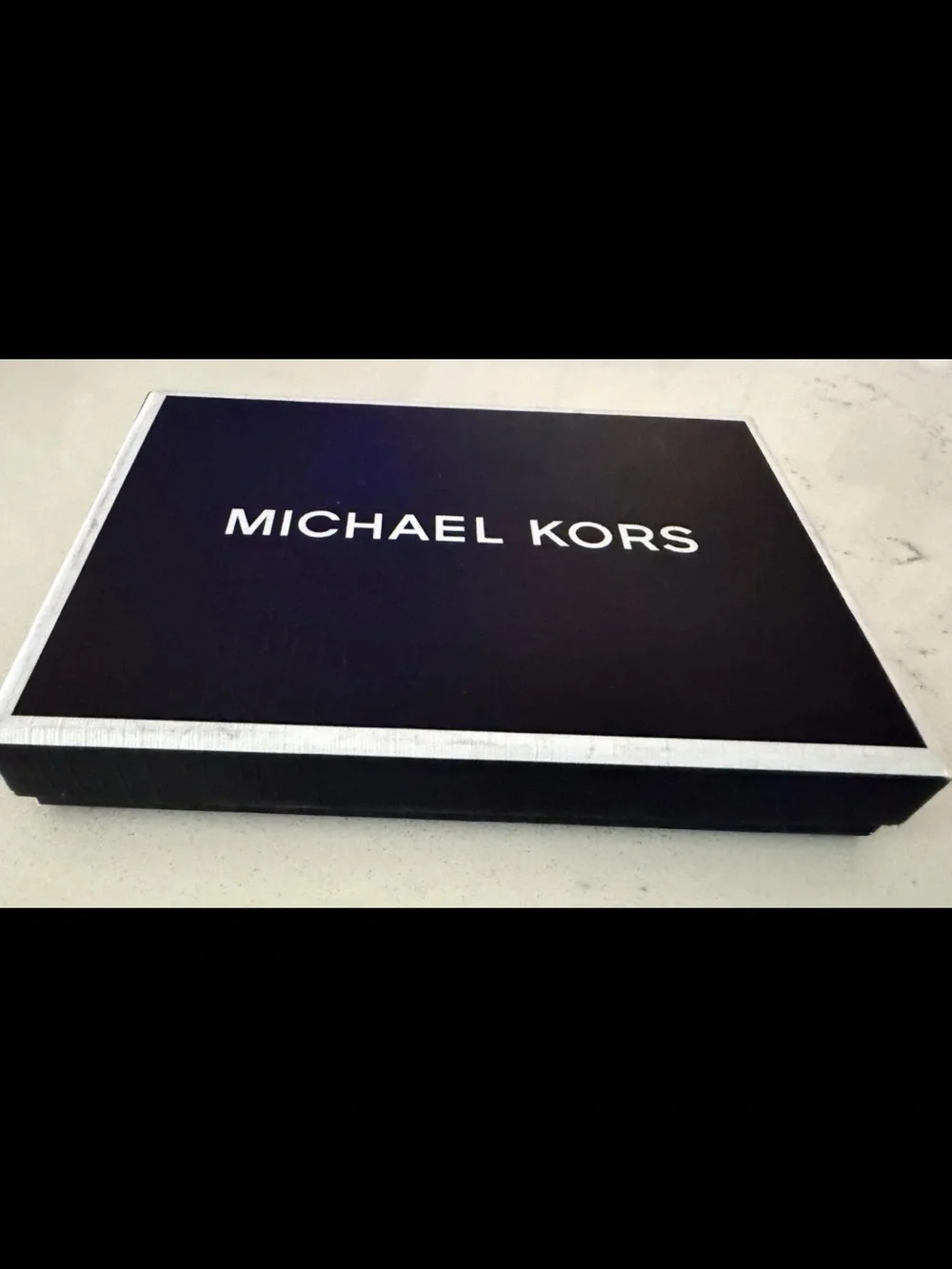 NIB Michael Kors Black Saffiano Leather Credit Card Holder Small Slim Card Case